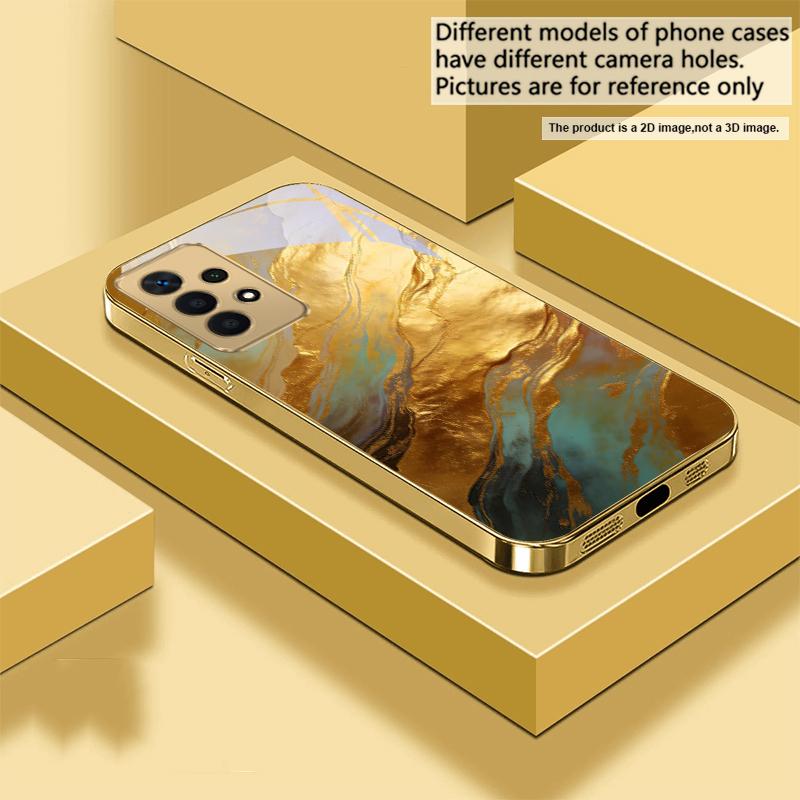 

Gold marble texture For Samsung A73 A72 A71 A42 A56 A55 A54 A53 A52s A52 A51 A36 A35 A34 A33 A32 A16 Golden glass phone case Galaxy A12