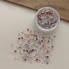 50/100 Pcs Shiny  Nail Art  Colorful 3D Pointed Bottom Diamond Nail Charms Gemstones For Diy Decoration