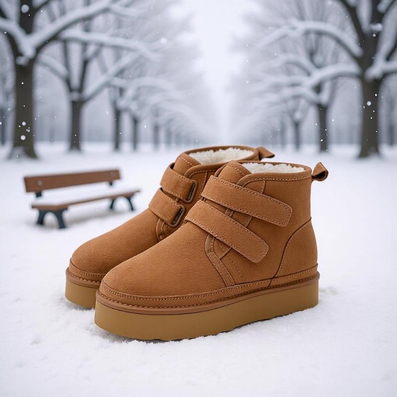 3355 Autumn and Winter Snow Boots for Men and Women Couples Thick-soled Heightening Martin Boots Piled and Thickened Large Cotton Shoes