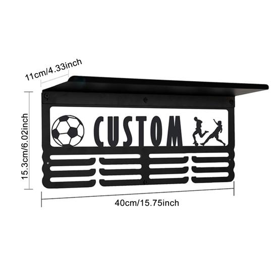 Medal Holder Carbon Steel Medal Display Rack Ribbons Metal Custom Sports Race Plaques Hanger Wrestling Trophy Shelf