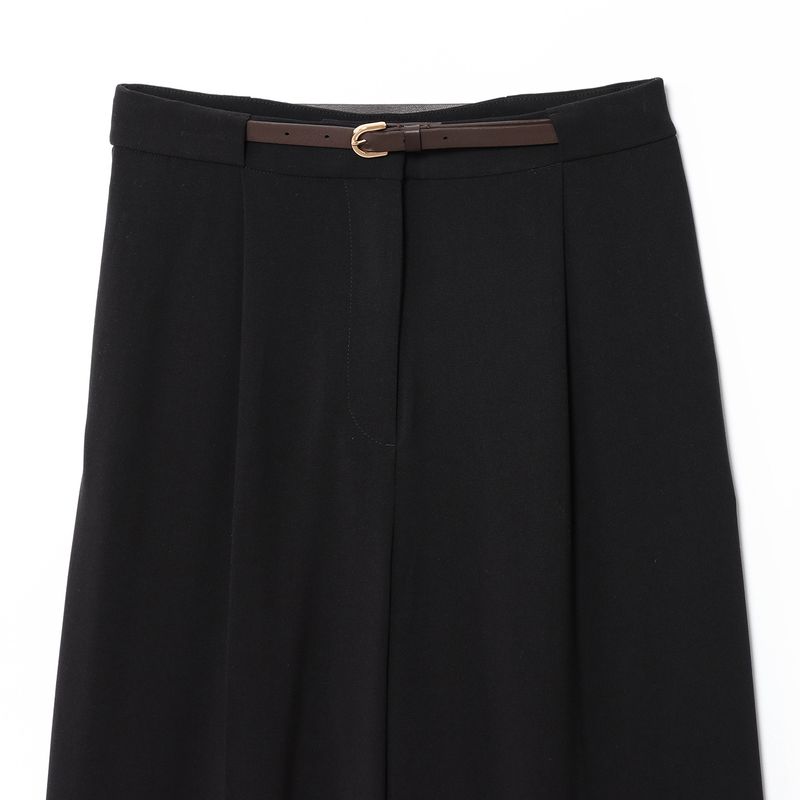 Kaslead New Women clothes Western Style Versitile Fashion Belt Pleat Decoration Suit trousers 1293731