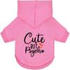 Cute But Psycho Dog Hoodie - Warm and Soft Dog Sweatshirt with Leash Hole, Fun Slogan Print, Cozy Winter Coat for Small Medium Dogs and Cats, Perfect