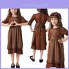 Medieval Peasant Costume For Children Adults With Polyester Fabric For Stage Play Performances