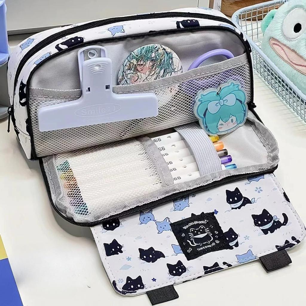 back to School supplies Girl school kit Pencil box pencil Bag pencil pouch cute cat School pencil cases kawaii stationery items