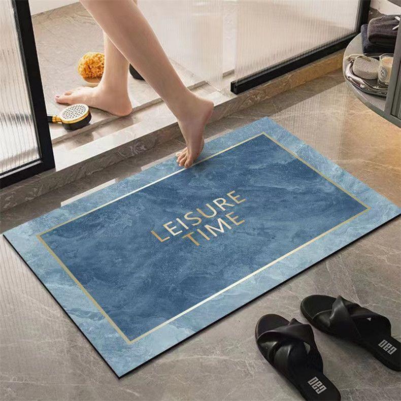 Kieselgur leicht luxuriöse rutschfeste Matte, Badezimmer schnell trocknende Fußmatte, Toilettentürmatte, Wohnzimmer Eingangsbereichmatte, Bodenmatte 40x60cm15.7x23.6in