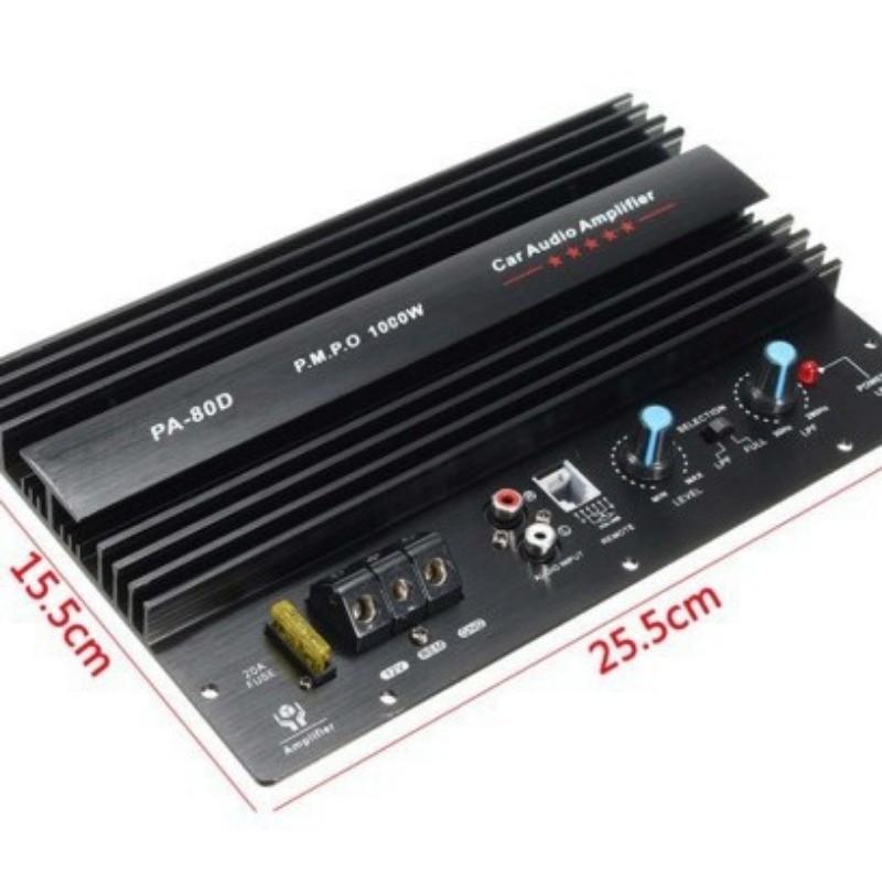 PA-80D 10 Inch Amplifier 12V Ultra Thin Speaker Car Subwoofer 1000W High Power Car Audio Amplifier Board