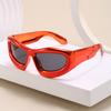 2PACK Trendy Men Cycling Climbing Glasses UV400 Protection High-end Silver Sunglasses Fashionable Square Frame