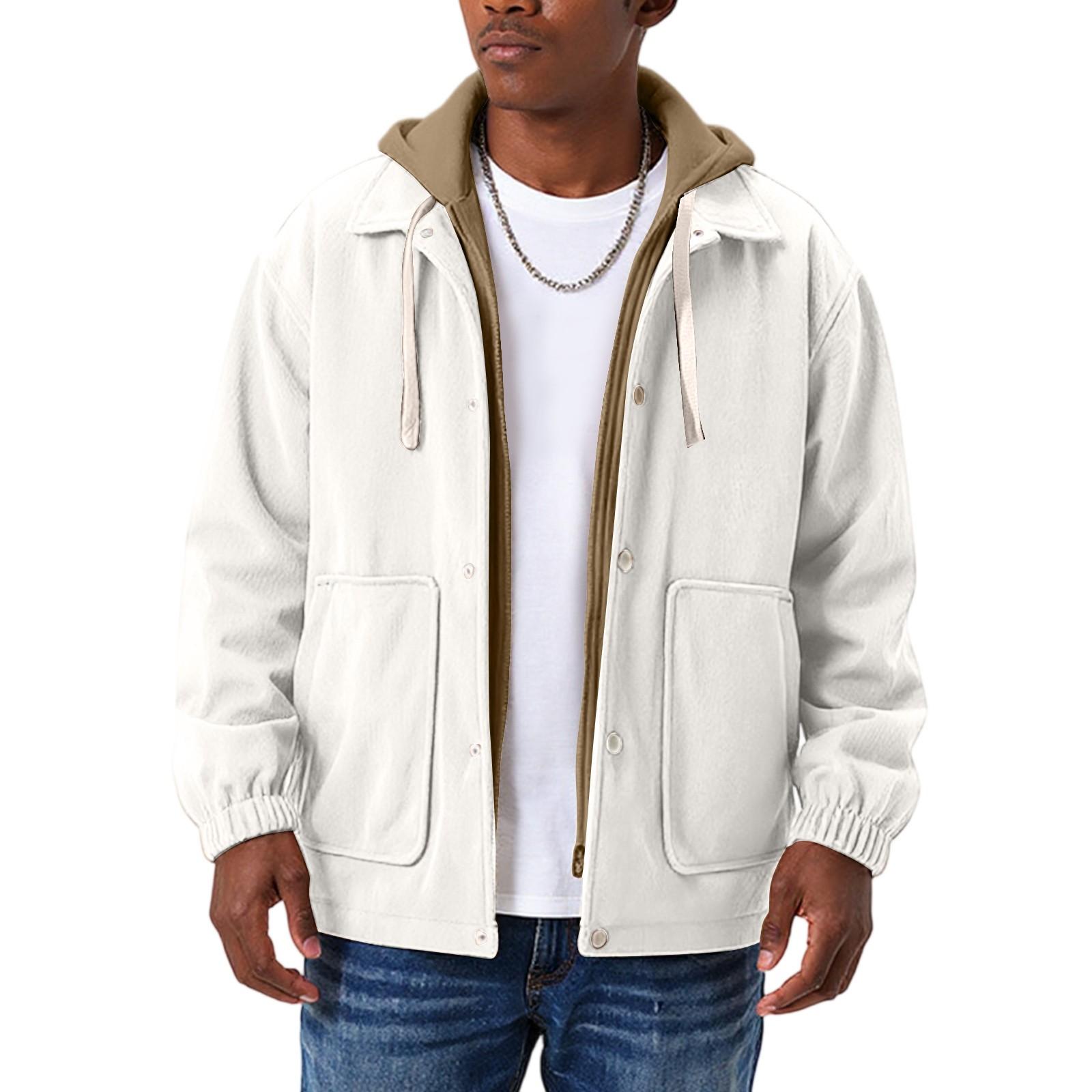 

Men s Sports And Casual Loose Jacket XXXL бежевый