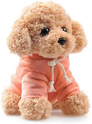 Toy Poodle Plush Toy In Pink Clothes, 20cm, Lifelike, Gift Set for Girls (BirthdayValentine's DayWhite Day Gift), Soft Interior Dog Goods, Baby