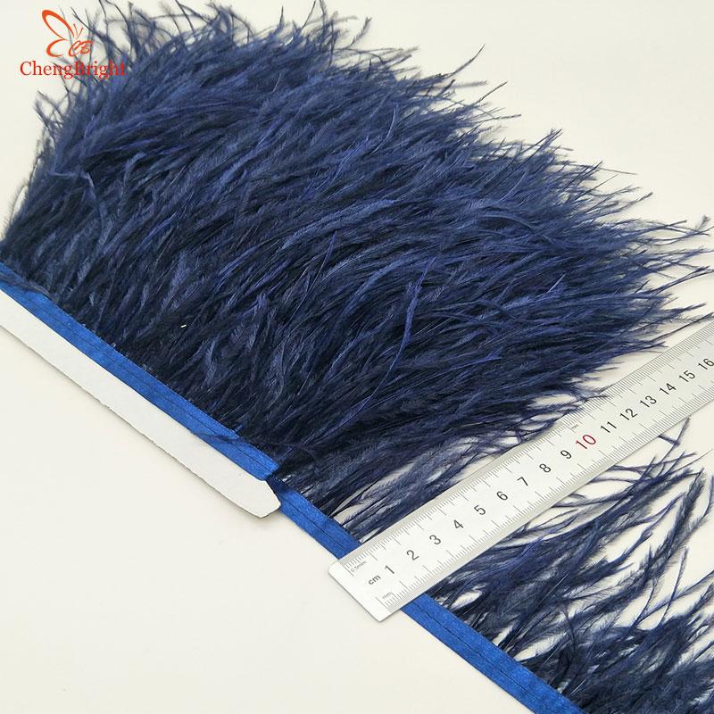 FeatherChengBright High Quality 10Yards Mint Green Ostrich Feather Ribbon Ostrich Feathers Trim Fringe Clothing Decoration