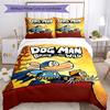3pcs Dog Man Bedding Set Duvet Cover Closure Includes 1 Duvet Cover & 2 Pillowcases, Soft and Comfortable for All Seasons.