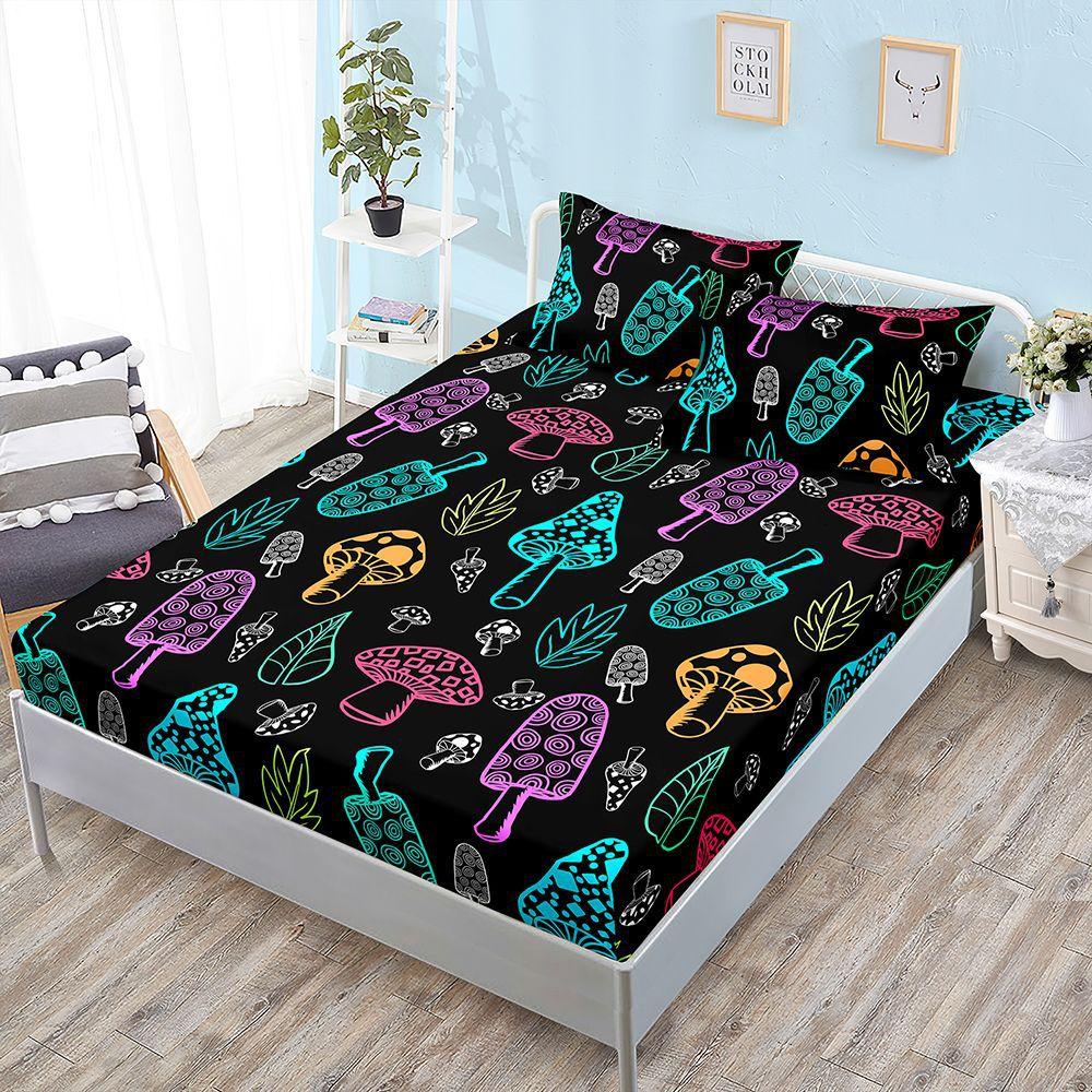 Simple Wind Dinosaur Butterfly Three-Piece Mattress, Mattress Cover Kit, Mattress Protective Cover