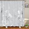 3D Shower Curtain Tropical Plants Palm Tree Birch Printed  Waterproof Polyester Fabric Bath Curtains for Bathroom with Hooks