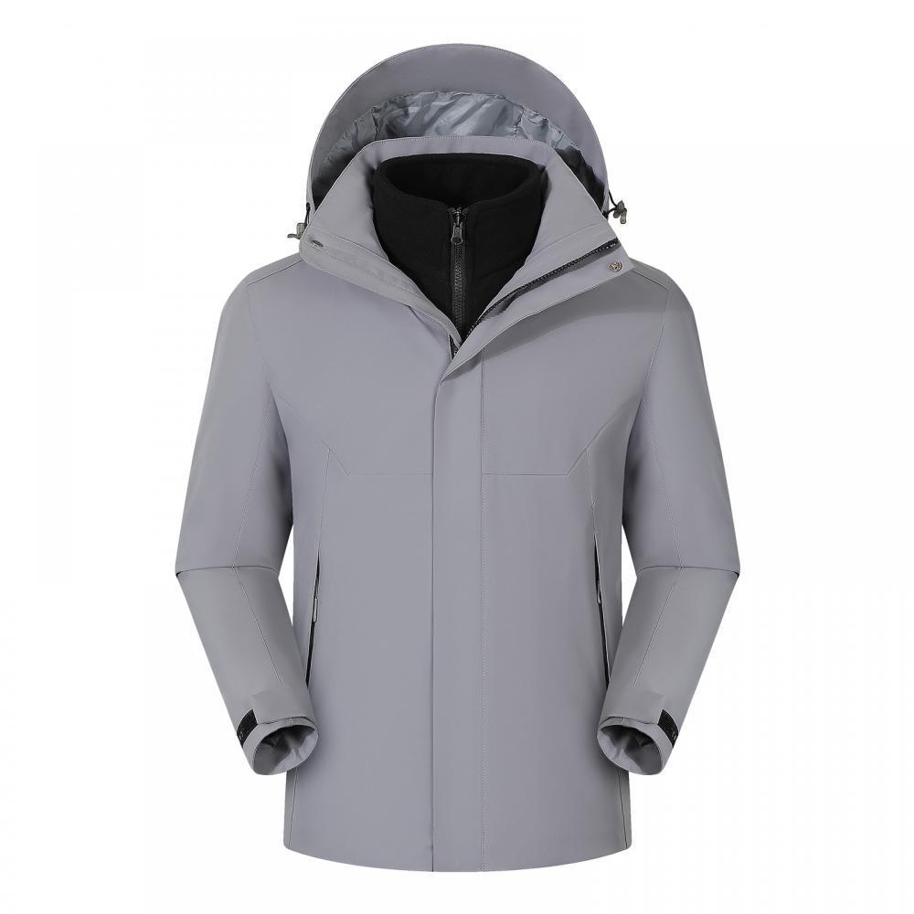 Personalized Windproof 3-in-1 Jacket: Solid Color, Custom Logo, Unisex Design, Thick Workwear