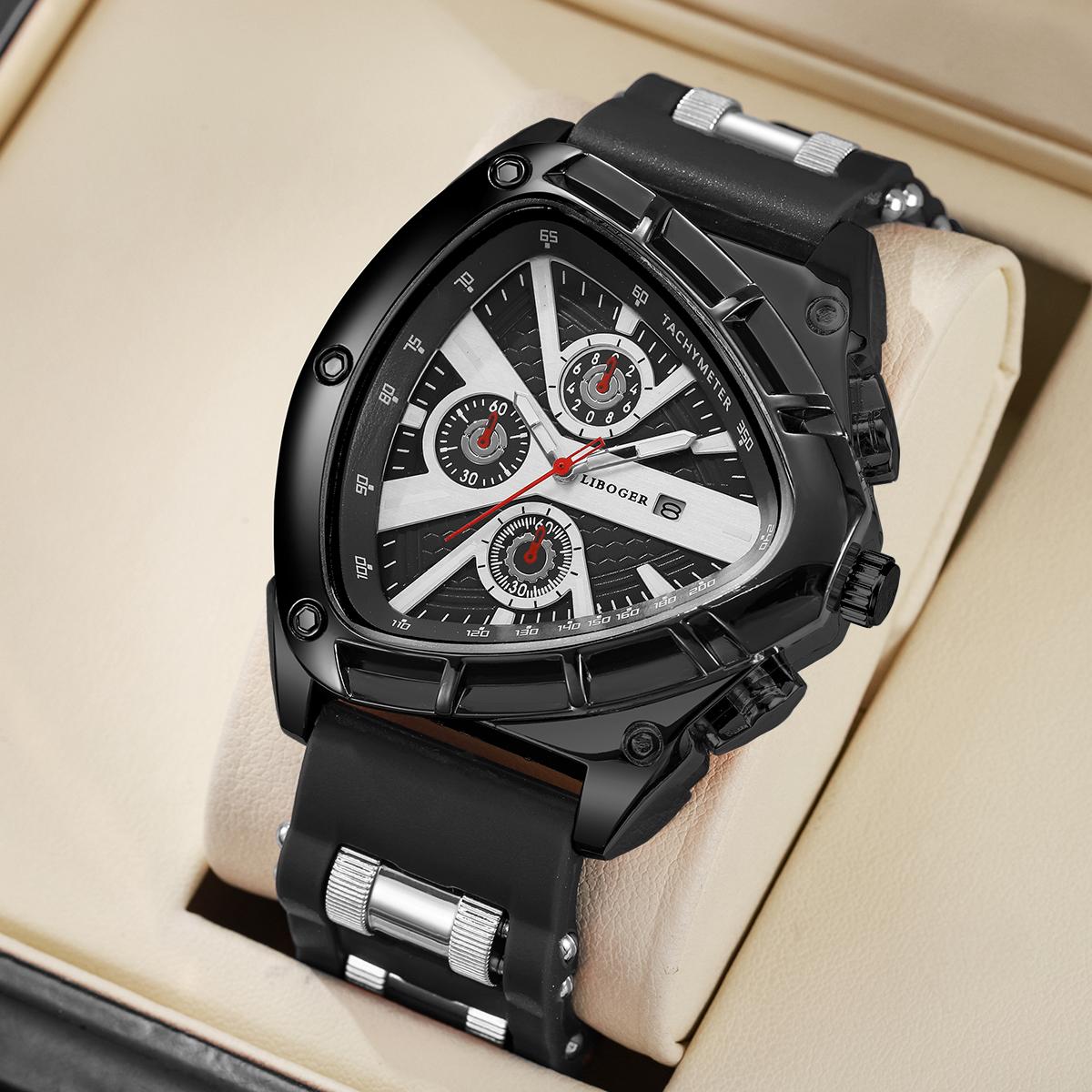 

Модный силиконовый ремешок Мужские спортивные часы Повседневный арабский циферблат Мужские наручные часы с календарем Reloj Hombre(Без коробки)