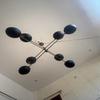8-Light Mid Century Modern Chandelier Black Sputnik Ceiling Light Fixture for Living Room, Bedroom, Kitchen E12/E14 Socket