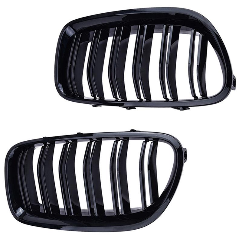 Car Front Kidney Grille Grill For BMW 5 Series F10 F11 F18 520d 530d  540i 2010 2011 2012 2013 2014 2015 2016 Dual Slats