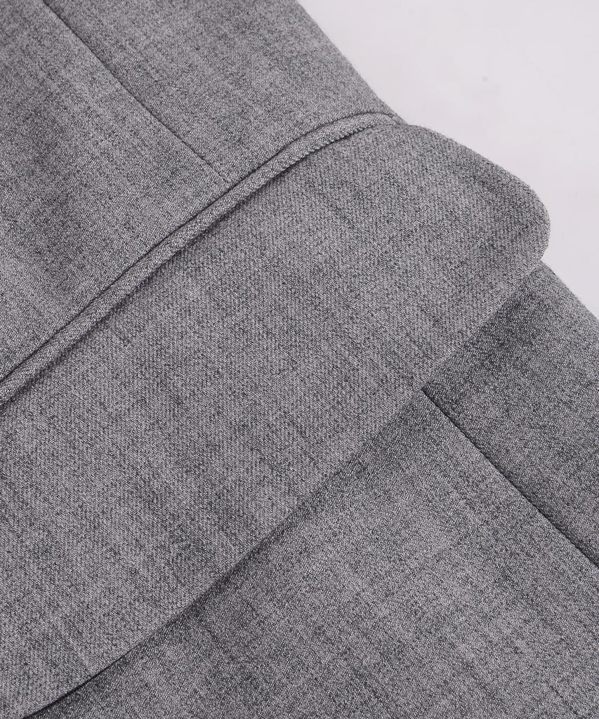 Paletot Notched Bokeh Single Blazer_Gray