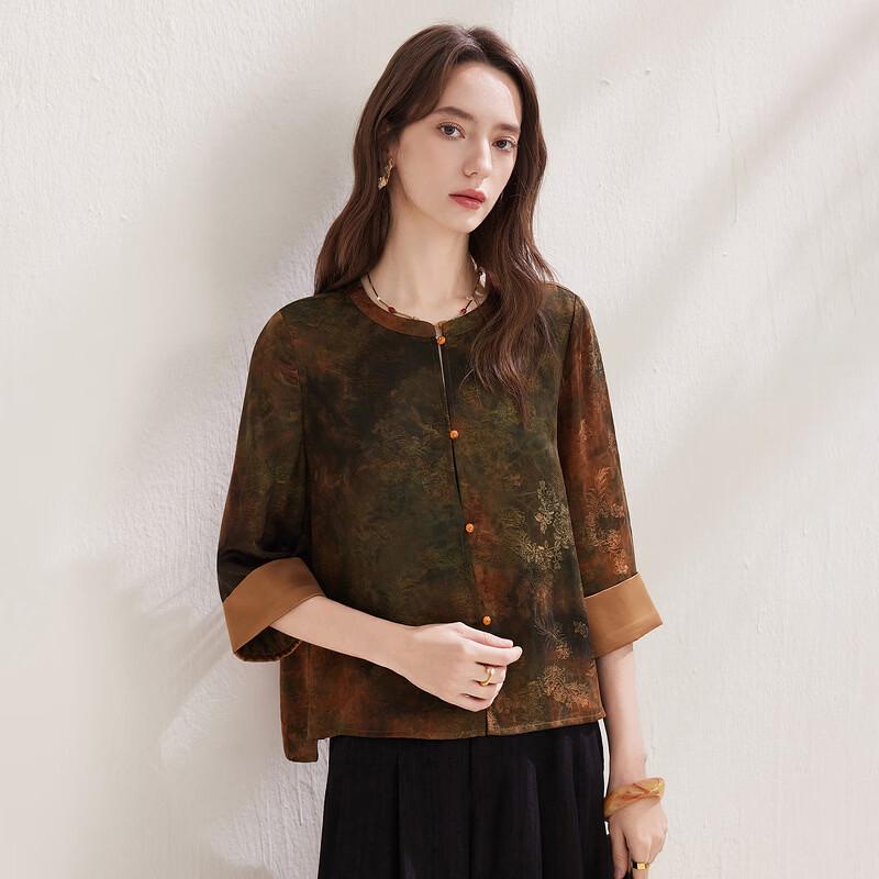 Zhaojun Women's New Chinese Style Silk Blend Printed Jacket