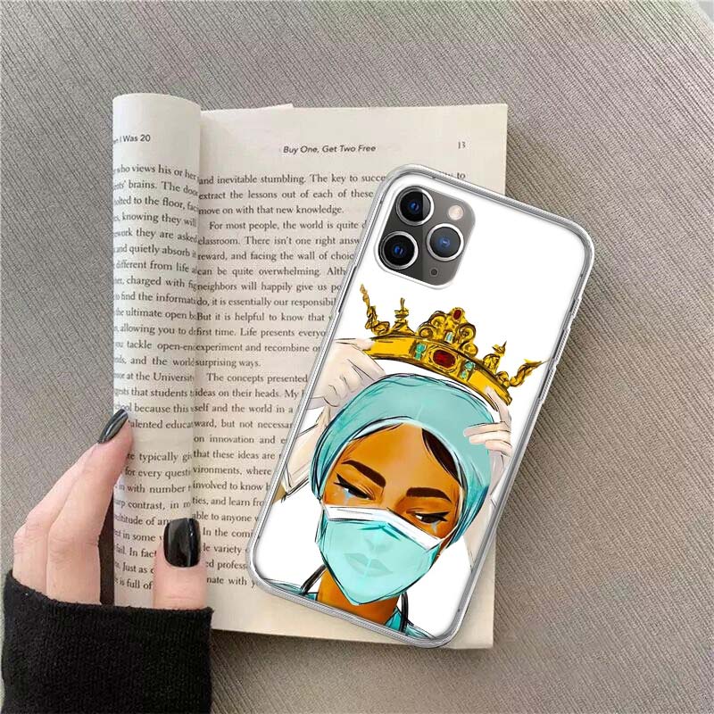 

Cartoon Medicine Doctor Nurse Phone For Apple Iphone 12 13 Mini 15 Pro Max 11 Pro 14 Plus 16 Pro Max 16E Case Shell Cover Clear iPhone 16 Pro