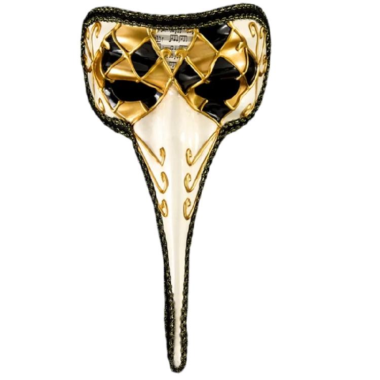 

Masquerade Eyemask with Long Nose Halloween Costume Accsessories Long Nose Mask Masquerade Mask for Women Men Cosplay чорний