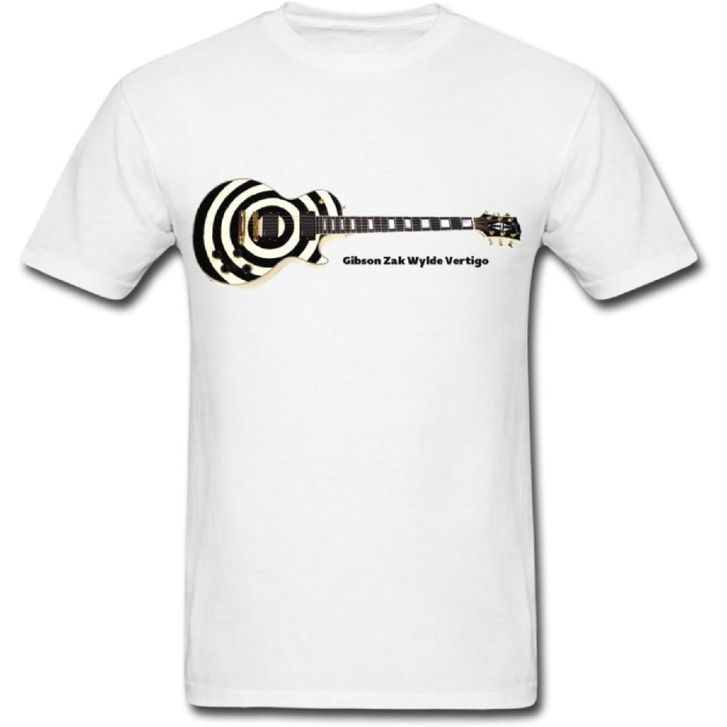 топ AQUNEM Мужские футболки Gibson Zakk Wylde Vertigo XXXXXL белый