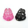PET Honeycomb Lock Ring Chastity Cage for Male Pet Cock Cage Adult Toys Lockable Ring