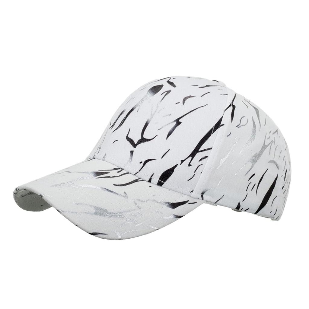 One Limitation Ripple Pattern CP344 for Men and Perfect for Running and Outdoor Activities One-Color Cap, (White), Women,