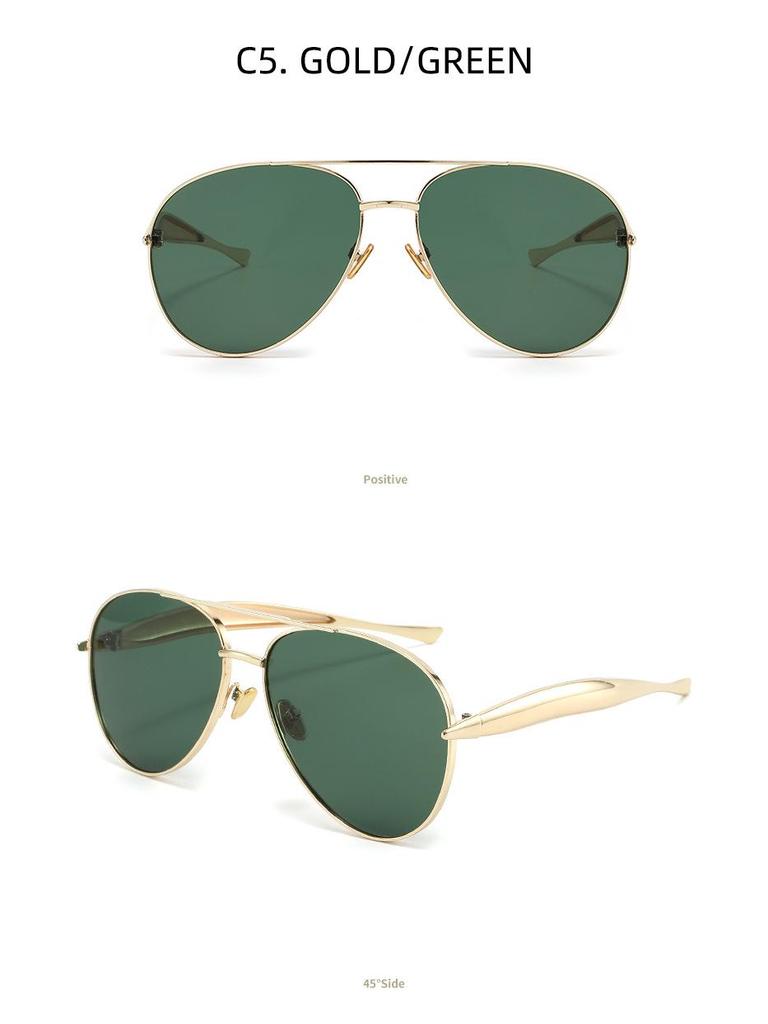 2025 Retro Frog-Shaped Large Frame Sunglasses - High-End Women's Trendy Street Style Glasses