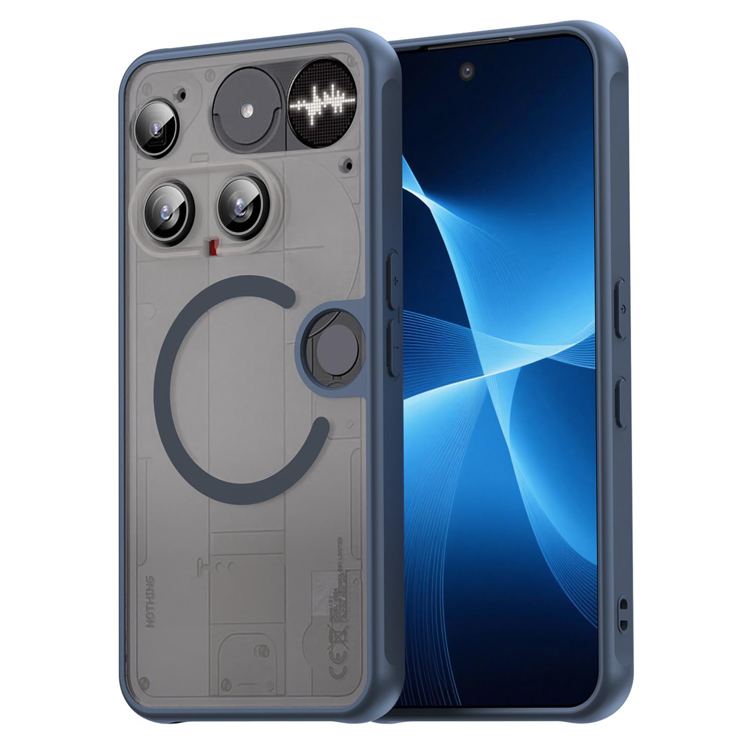 

Ні за що Телефон (3) Чохол 5G сумісний з MagSafe, протиударний, PC+TPU чохол для телефону Blue