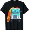 Surf Van Surfboard Palm Trees Surfing Surfer Waves Summer T-Shirt Custom Printed Graphic T Shirts Mens Clothing Camiseta