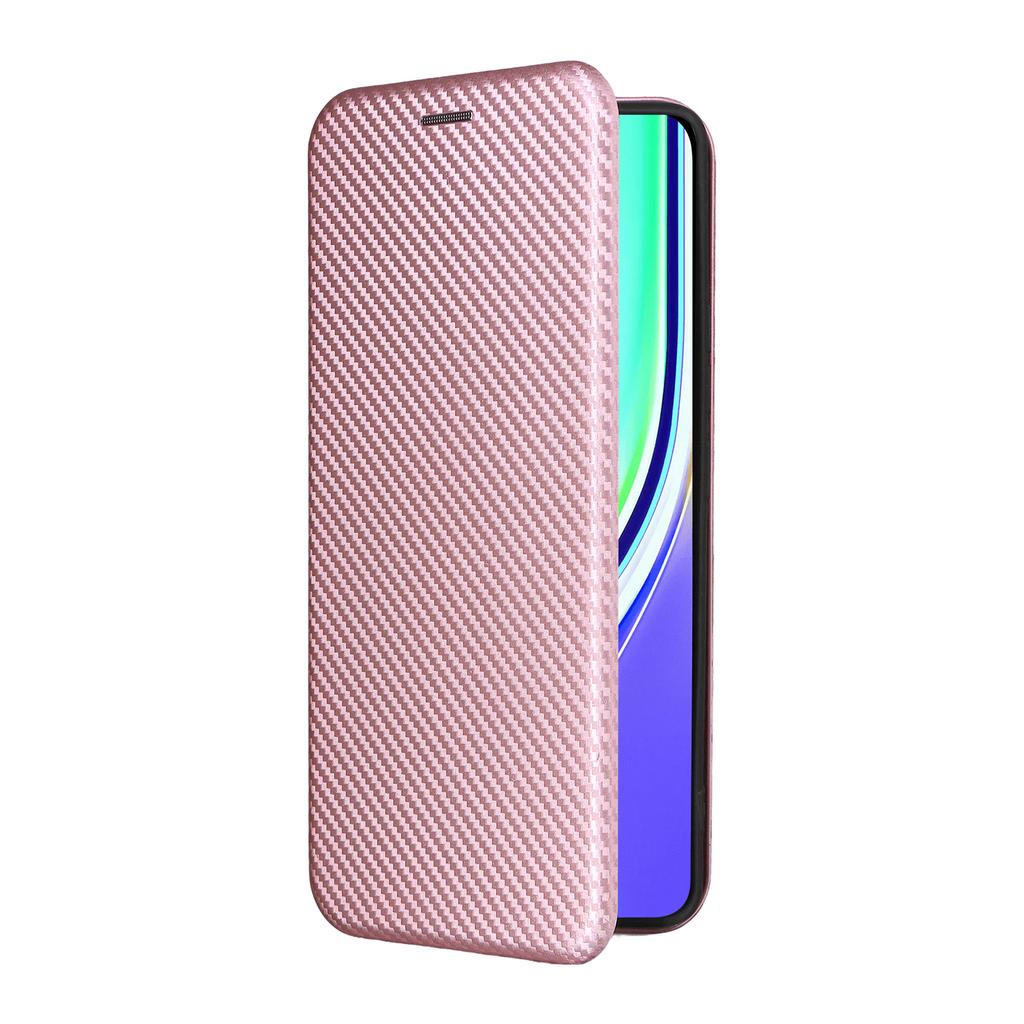 For Realme P3 Pro 5G Case Carbon Fiber Texture Drop-Proof PU Leather Phone Cover