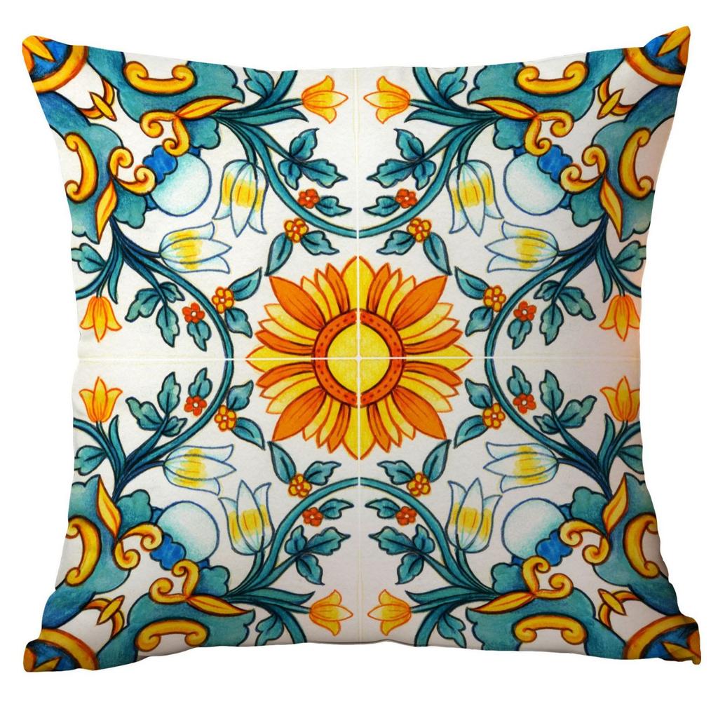 Geometric Summer Lemon Pillow Case Home Sofa Cushion Pillow Case