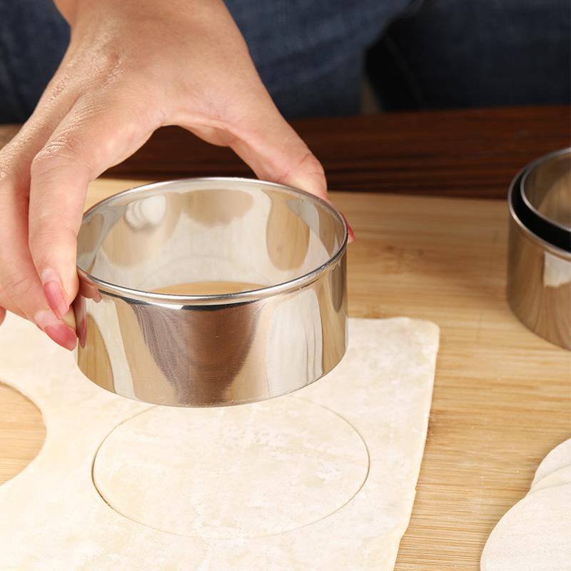 1Pc Dumpling Mold Maker Machine Dough Circle Roller Wrapper Cutter Stainless Steel Home Kitchen Baking Pie Pizza Pastry Tools