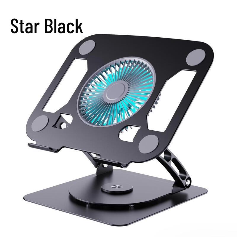 OLOEY Metal Adjustable Folding Double Laptop Stand