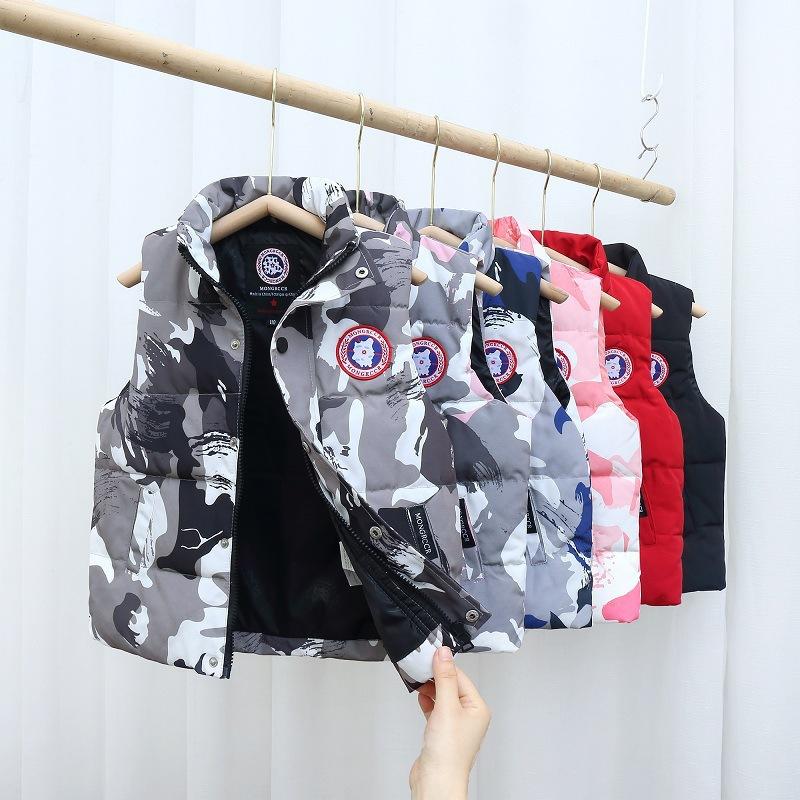 Velká husa chlapecká a dívčí péřová vesta Bílá kachní péřová vesta Baby studentská vesta