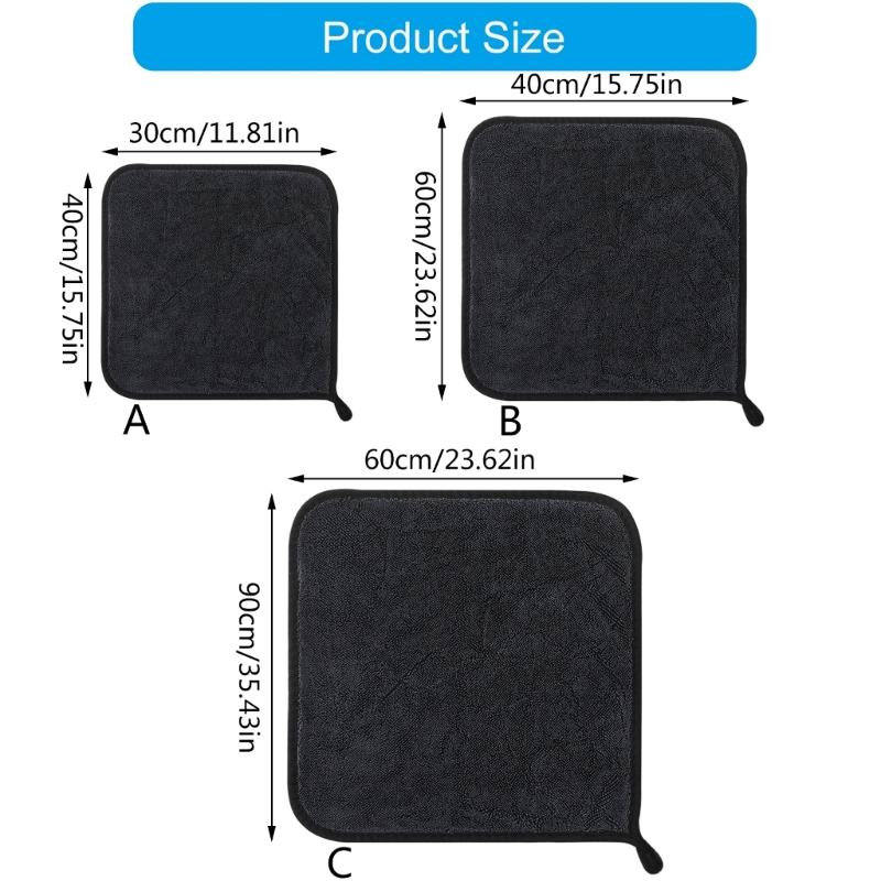 Microfiber Cleaning Cloth,3 Size Option,Super Absorbent Towels, Car Washing Cloth Lint Frees Microfiber Towel