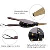 Manual Wooden Handicraft Fireplace Blower Hand Fan Leather for Fireplaces BBQ and Camping, Bellow with Hanging Leather Strap