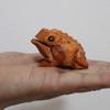 1Pc Thailand Frog Wood Carving Ornaments Hand-Carved Toad Creative Vocal Toys Solid Wood Toad Craft Scenic Souvenirs