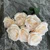 Silk 7 Branch Realistic Artificial Roses Wedding Photography Props Home Decor