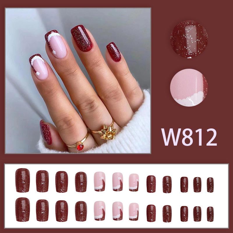 

Festive Red Christmas Hat Wearable Nails - Cute, Reusable, for Girls