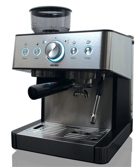 Koenic kem 21524 m silver espresso machine, 1650 w, 15 bar