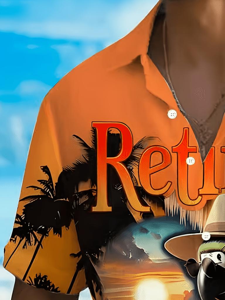 Men's Summer Hawaiian Shirt Printed Beach Casual Outing Men's Shirt