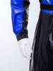 Men Stand Collar Long Sleeve Zipper Belted Jumpsuit Work Coveralls