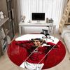 1pcFootball Cristiano Ronaldo Office Round Area Rug, Indoor Mat Suitable For Office,Bedroom Living Room Home Decor, Room Deco A092816