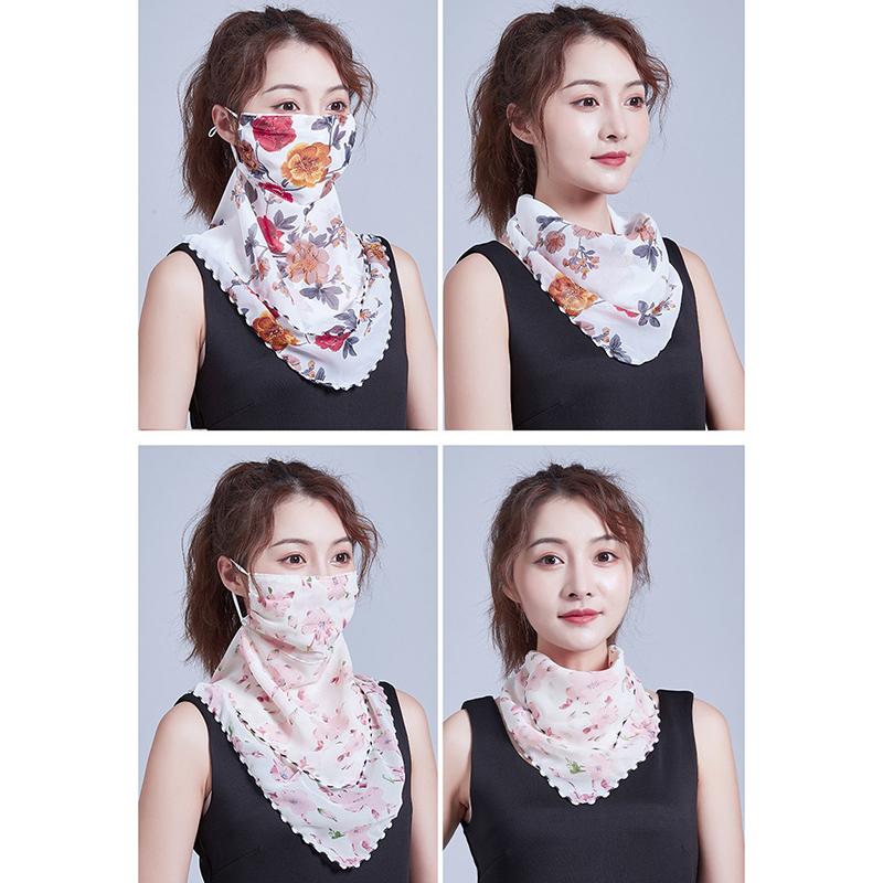 Scarf For Women Sun Uv Protection Hiking Neck Scarf Outdoor Triangular Scarf Sunscreen Veil Ice Silk Mask Face Cover