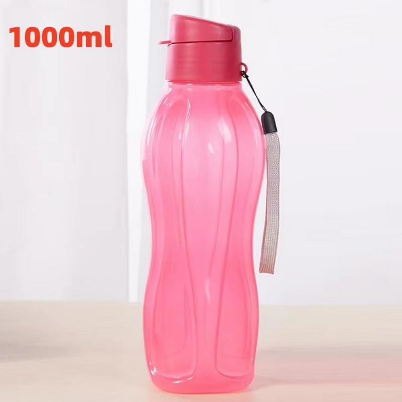 PP Sports Water Bottle 900ML/1L Portable Gym Water Drinking Bottle Outdoor Large Capacity Cup With Rope Leak-Proof Drink Bottle