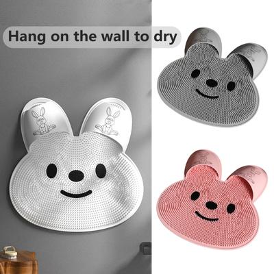 Tavşan Şekli Ayak Scrubber Mat Yumuşak Silikon Kıllar Peeling Ağrılı Ayaklar Yatıştırıcı Ölü Cilt Kaldırma Kaymaz Vantuz Banyo Ayak Masaj Mat