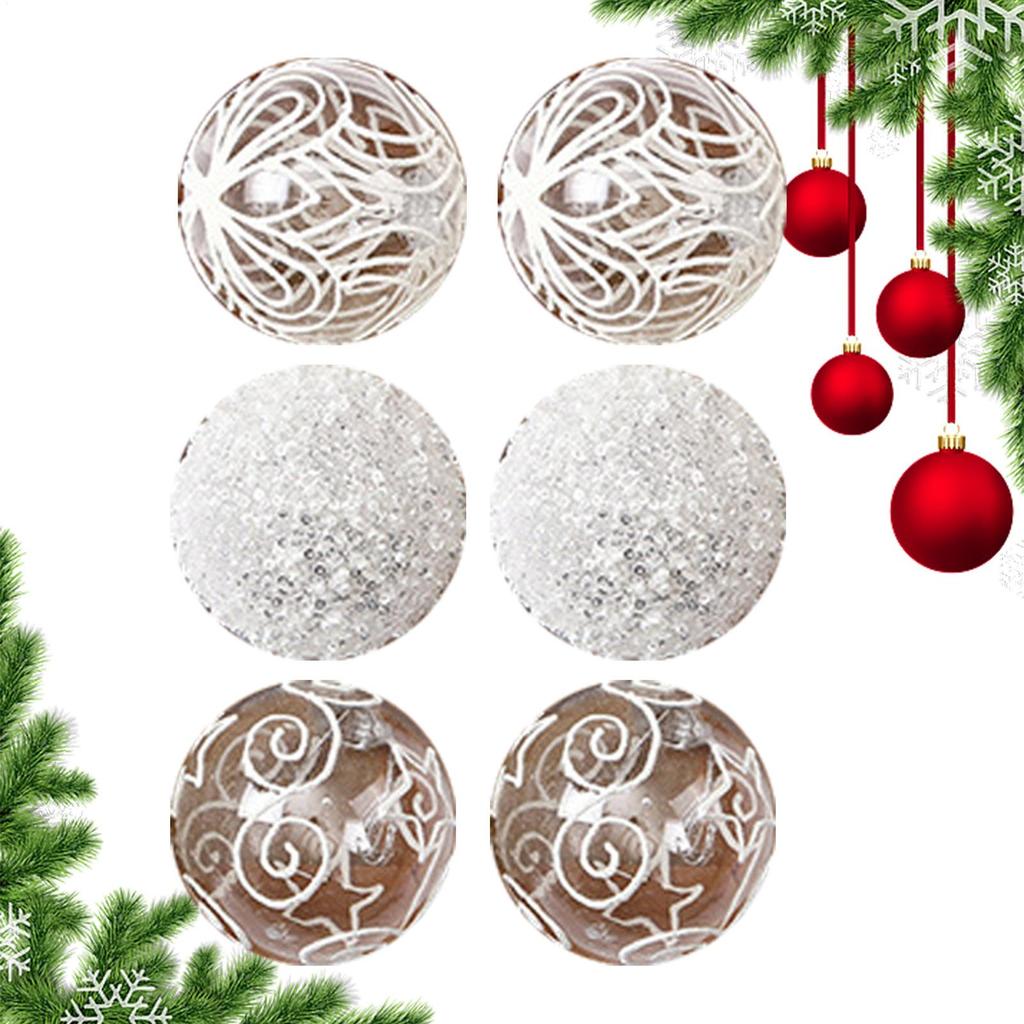 Shatterproof Christmas Ornaments Decorative Set Christmas Tree Decorations Ornament Set For Window Wall Home Cafe Hotel Mall