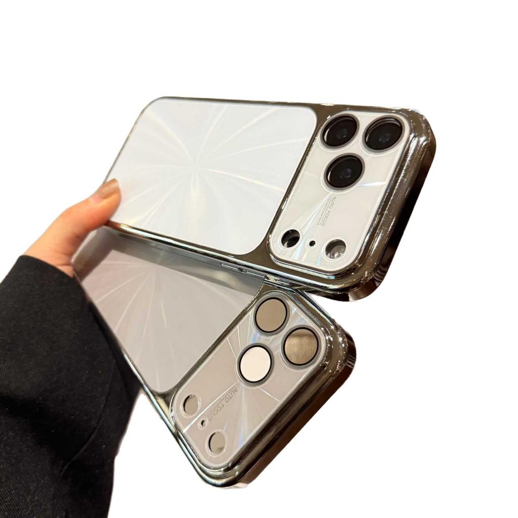Aurora Plated Phone Case for iPhone 17 Pro Max with Lens Protector and Drop-Proof Protection
